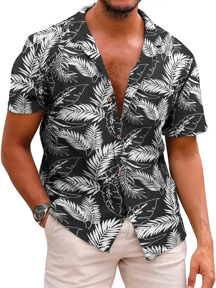 Soft Weave Cotton Linen Printed Shirt