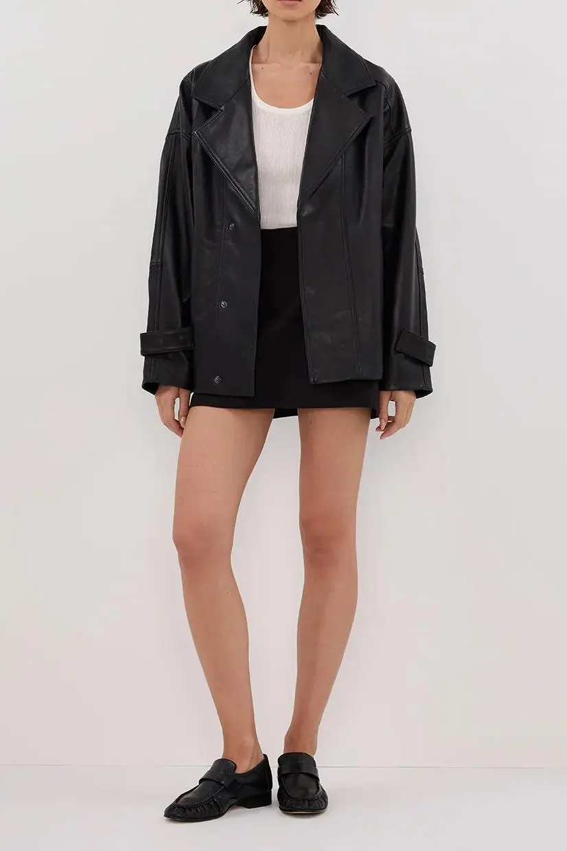 BLACK LEATHER JACKET