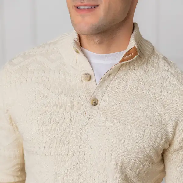 Layered Organic Mock Knit Sweater