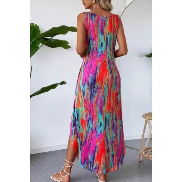 Scoop Neck Sleeveless Dress with Pockets