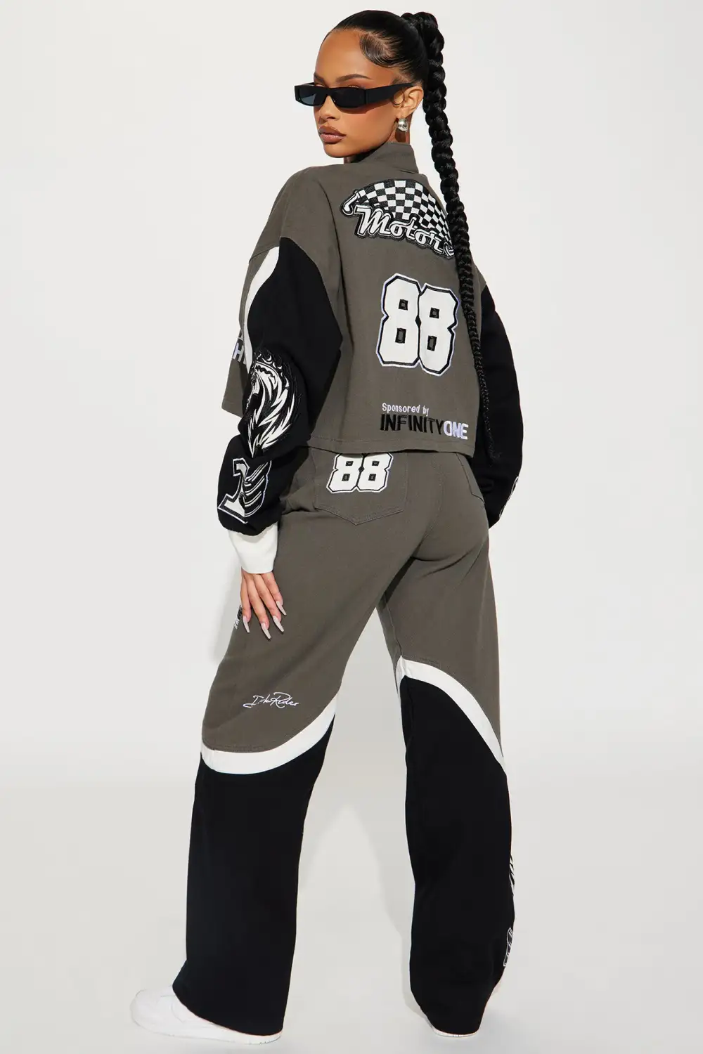 Full Speed Ahead Pant Set - Grey