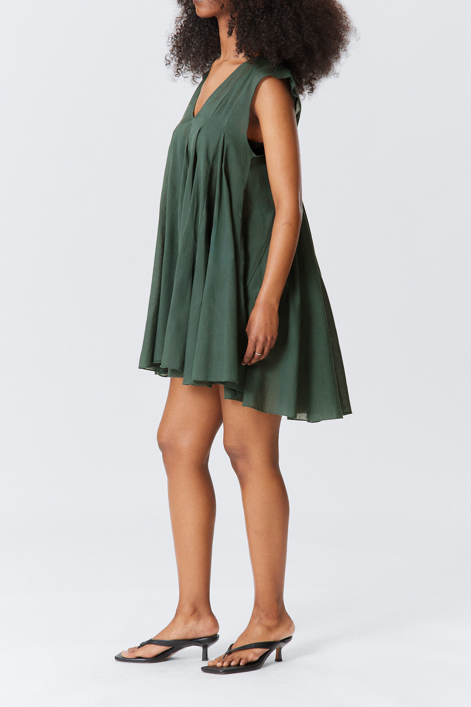 High-Low V-Neck Sleeveless Dress
