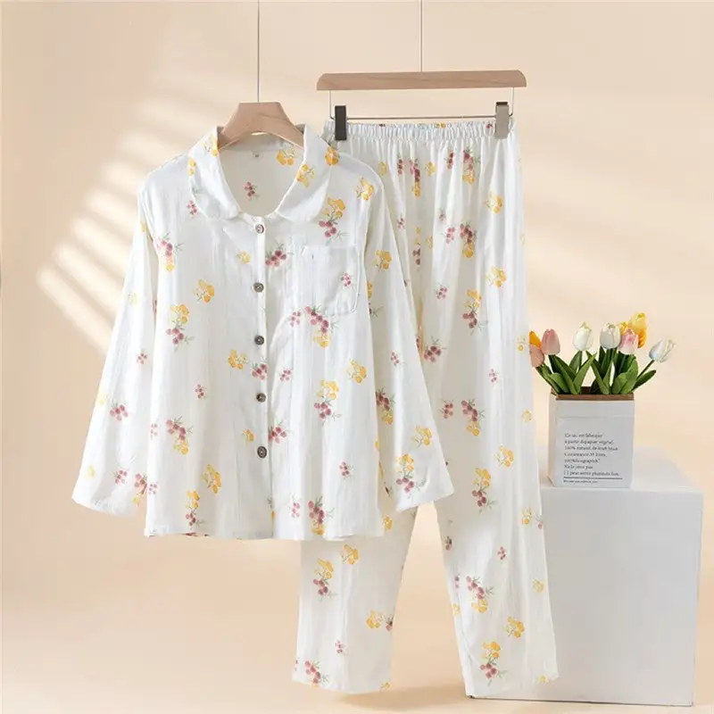 Printed Long Sleeve Pajama Printed Long Sleeves