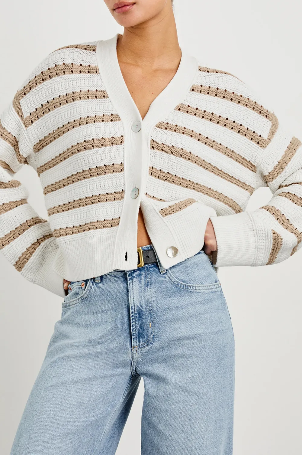 Classic Style College-Style Cardigan Sweater
