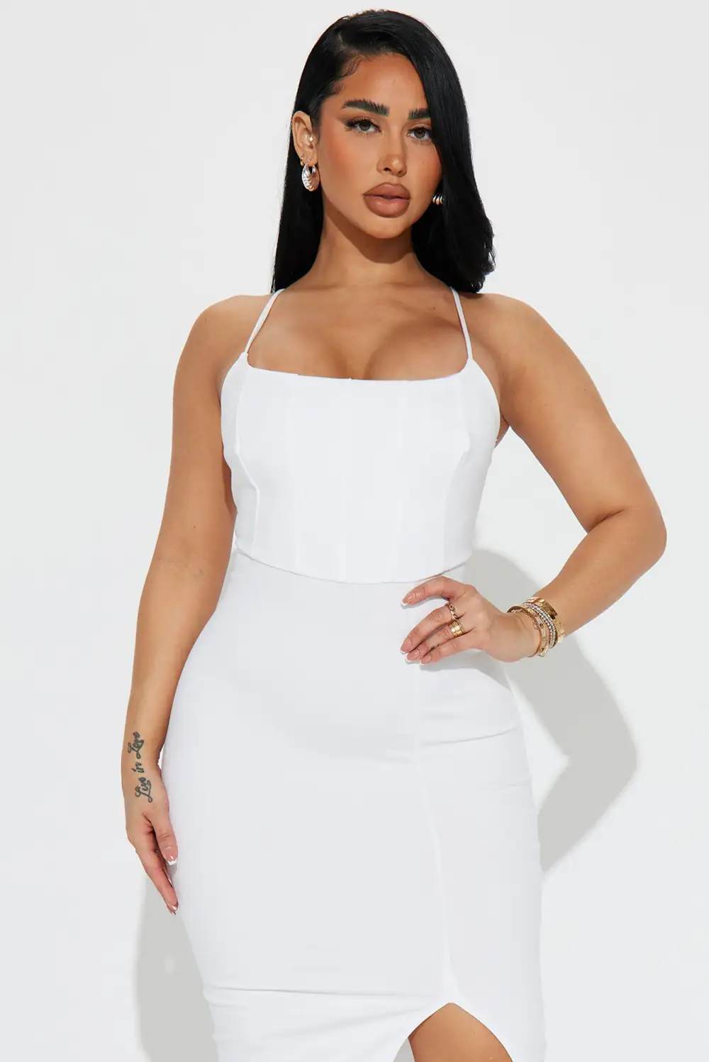 Kassie Midi Dress - Cream