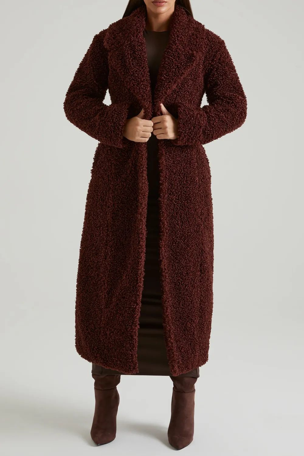 Constant Temperature Lambskin Long Warm Coat