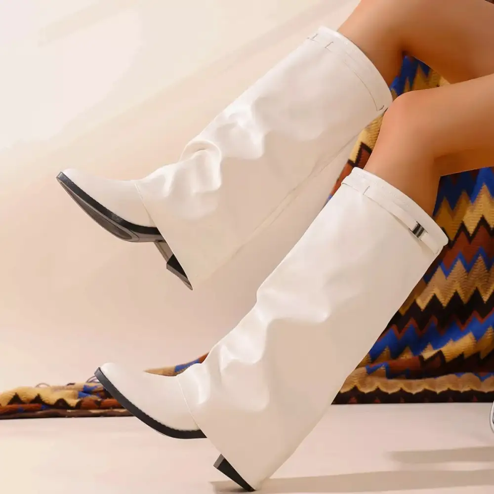 Essential Pointed Toe Block Heel Boots