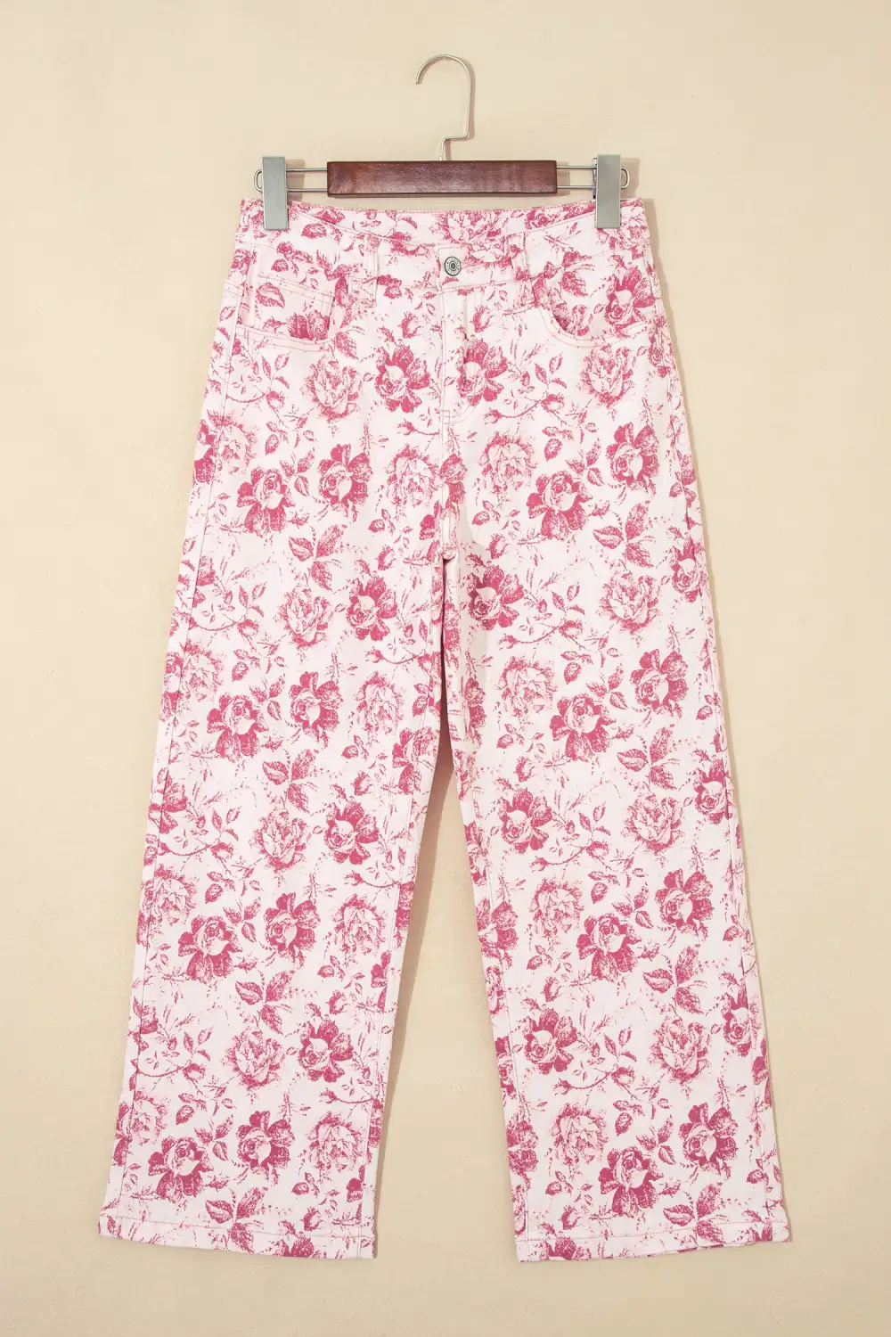 Floral Print Vintage Shift Jeans