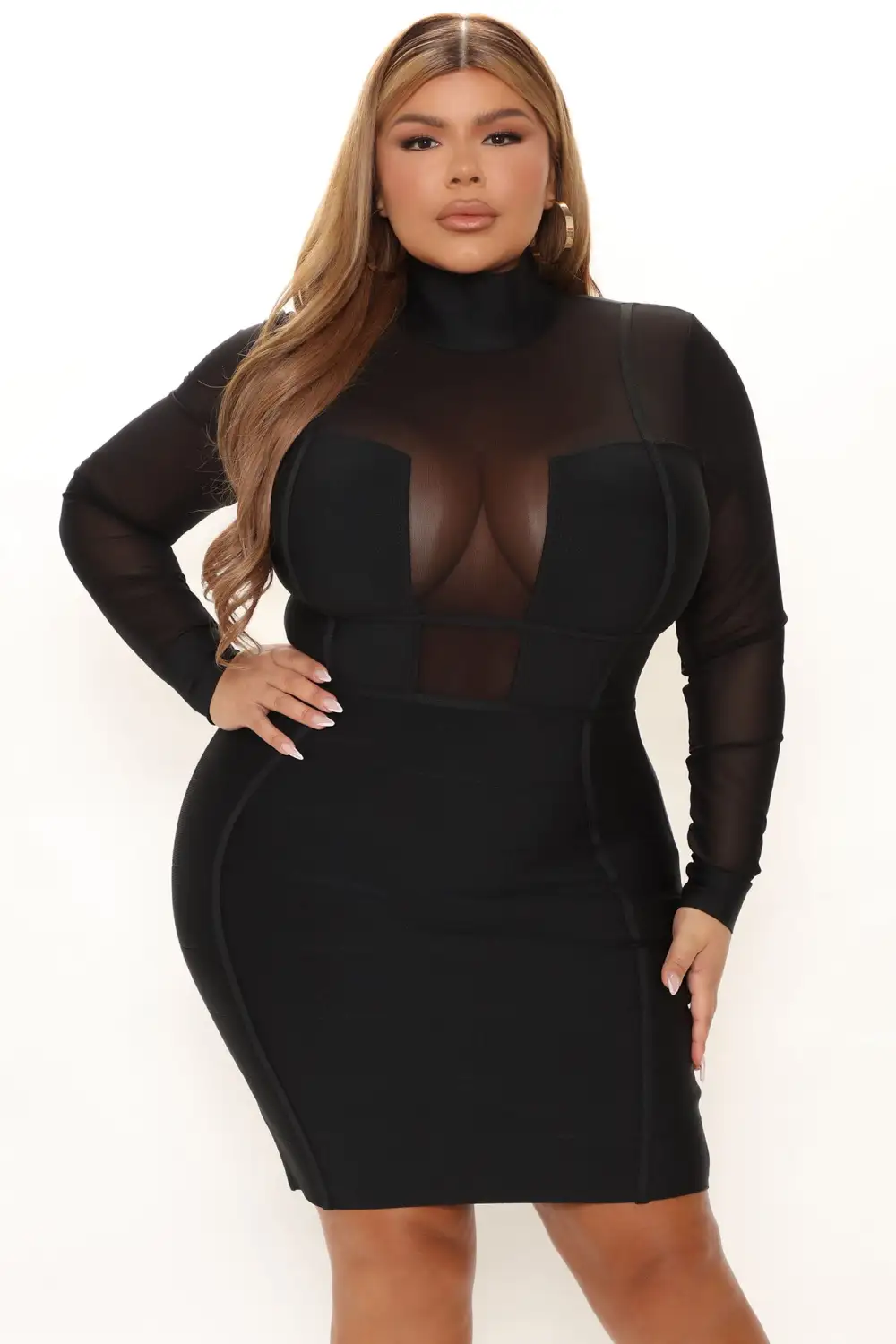 Fun Night Out Bandage Mini Dress - Black