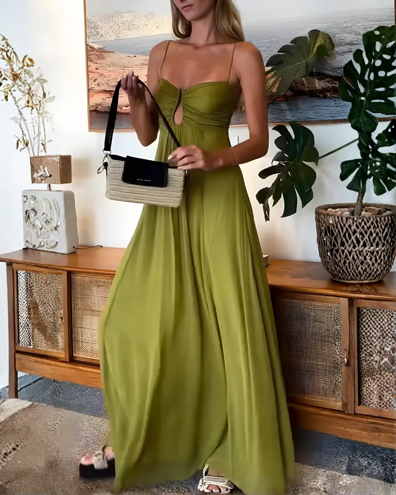 Easy Fit Sleeveless Maxi Soft Drape Dress