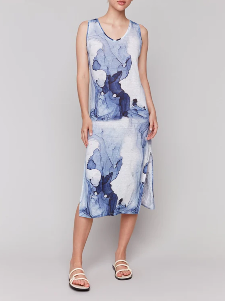 Linen Breathable Casual Flowing Sleeveless Dress
