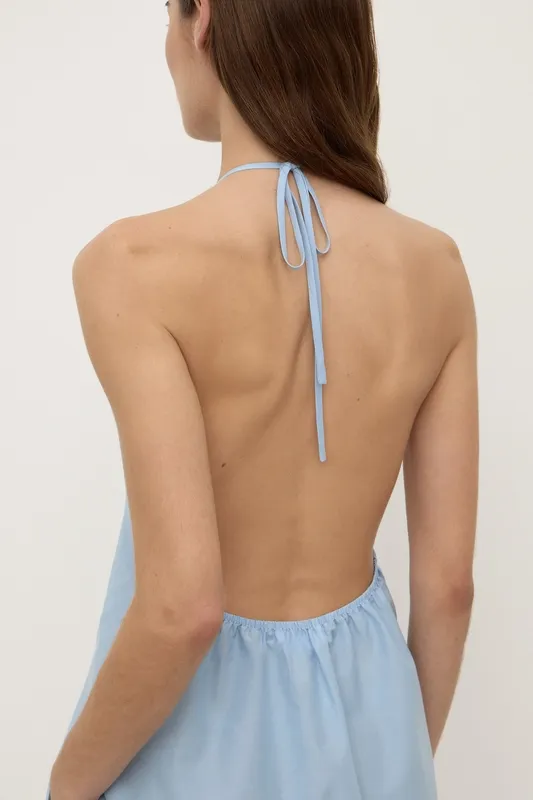 Salt Cotton Silk Halter Mini Dress
