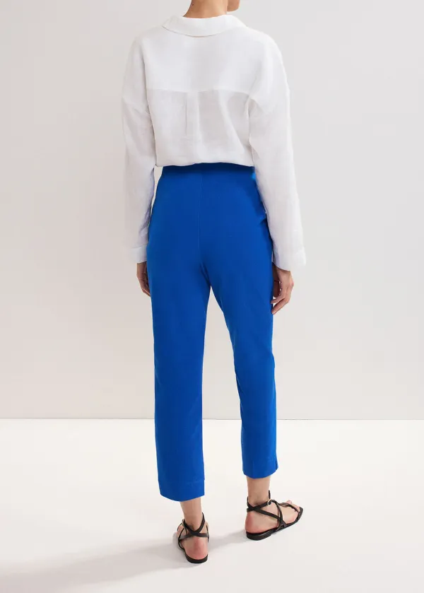 Blue Tapered Nine-Inch Pants