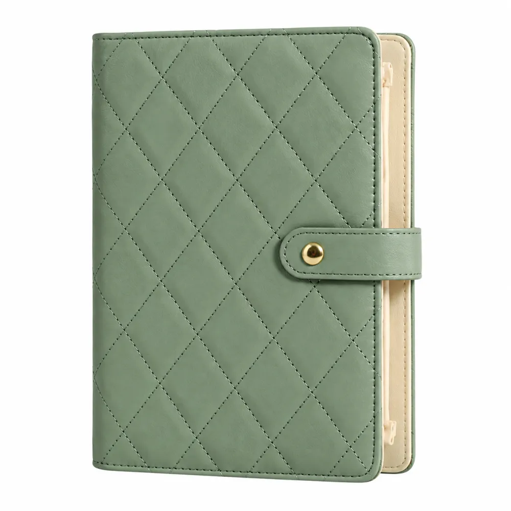Luxury Quilted Durable Storage Organizer Booklet — Cream Waterproof Accessory Holder with Clear Pockets, Multi-Layer Compartments, Card & Ticket Slots, 5-Day Travel Ready, Bedroom Vanity Upgrade Gift