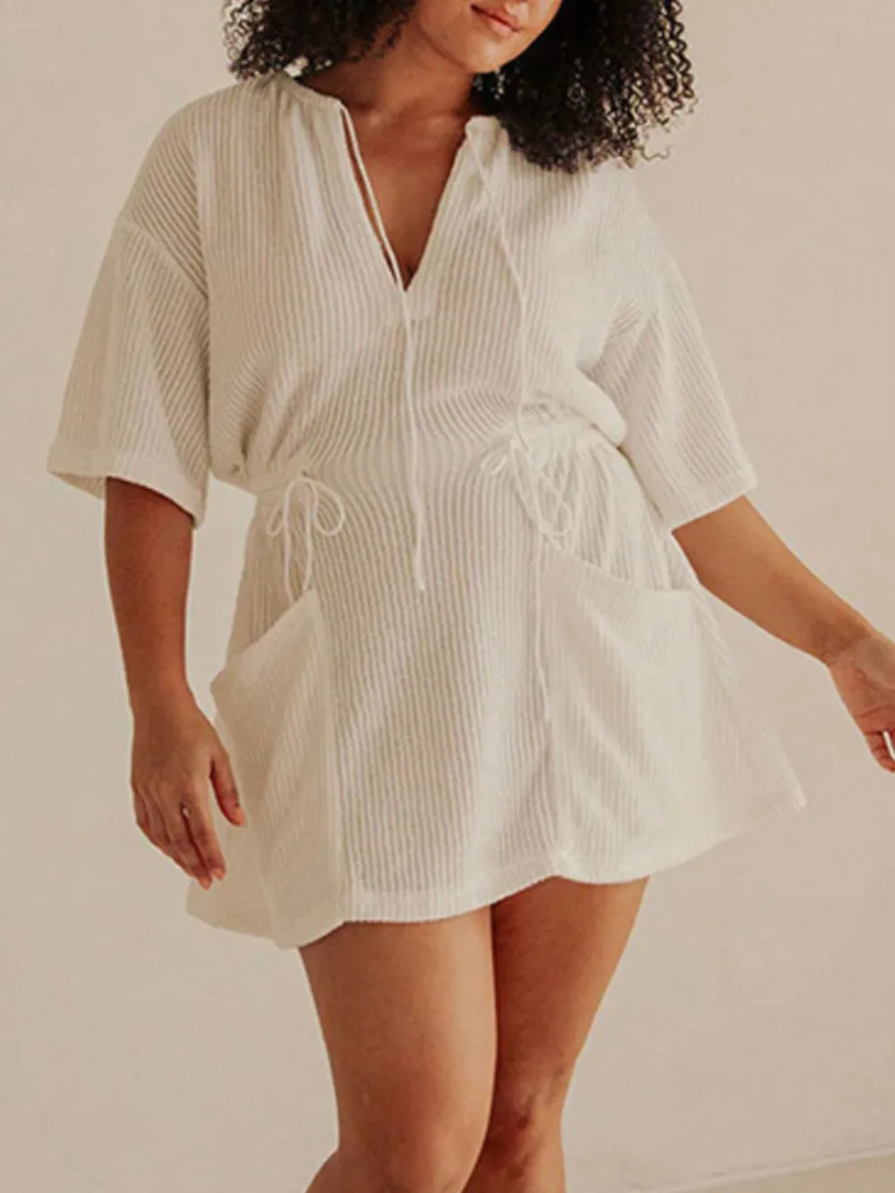 Structured Shape Short Sleeve Dress