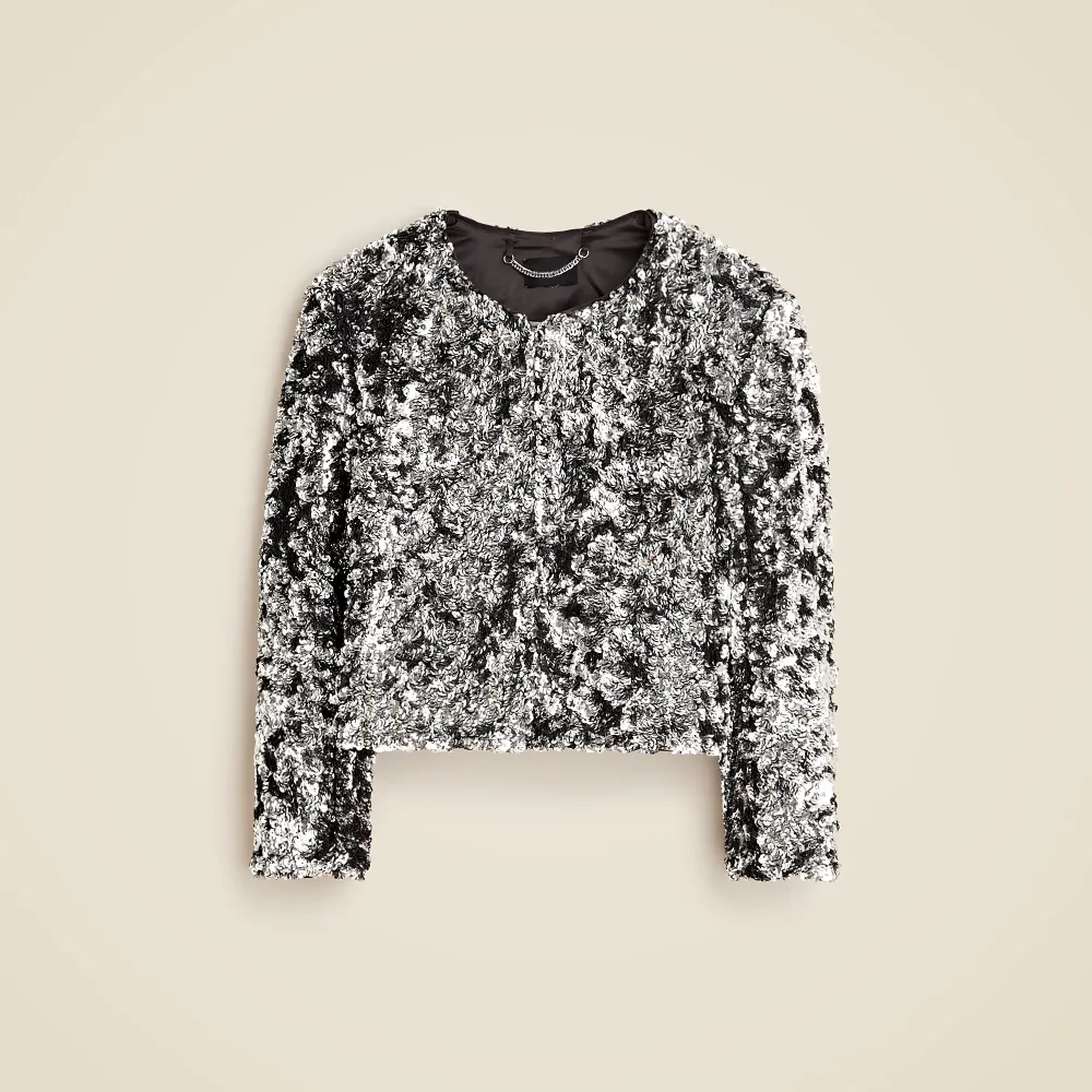 Sequins Bow Chic Cropped Jackets