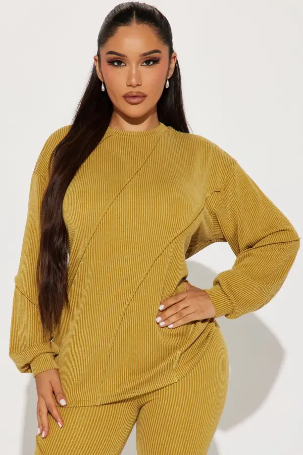 Lounge Vibes Legging Set - Chartreuse