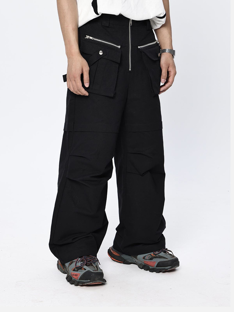 3D Pocket Wrinkle Cargo Pants