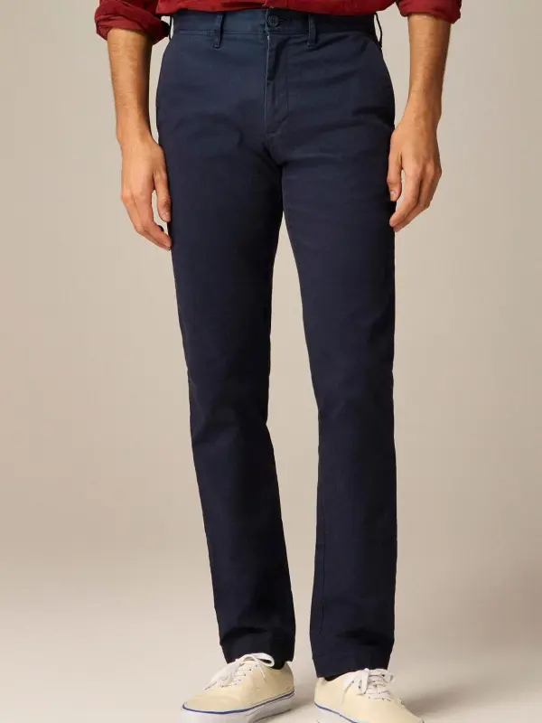 Navy Blue Slim Fit Men's Chino Pants