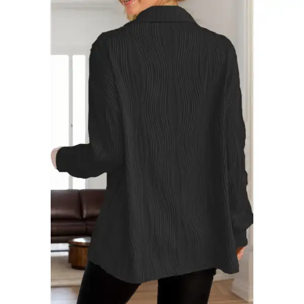 Relaxed Textured Collared Collared Shirt