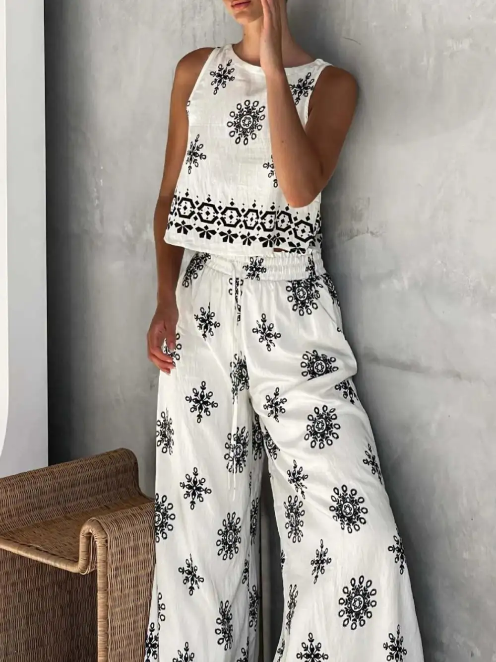 Printed Tank Jumpsuit
