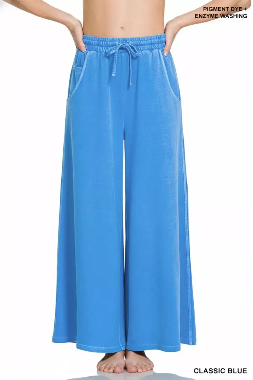 French Terry Pigment Dye Enzyme Wash Pants