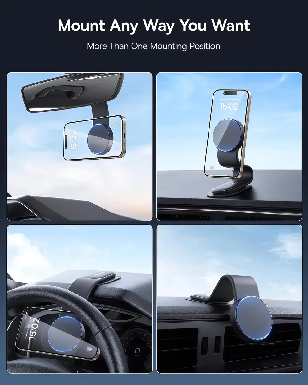Freely Bendable Car Phone Mount