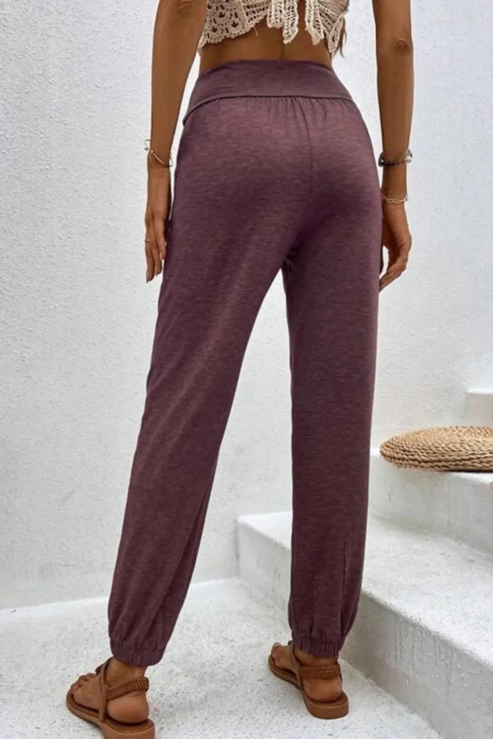 Gathered Waist Flow Pants