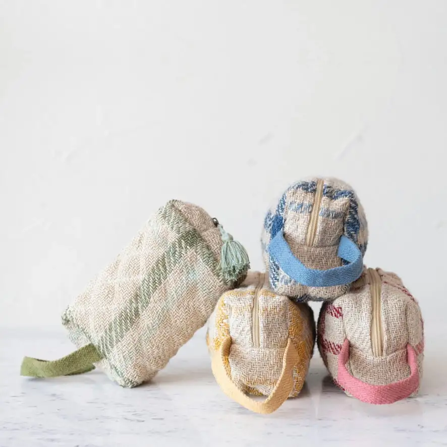Quilted Zip Pouch Bag