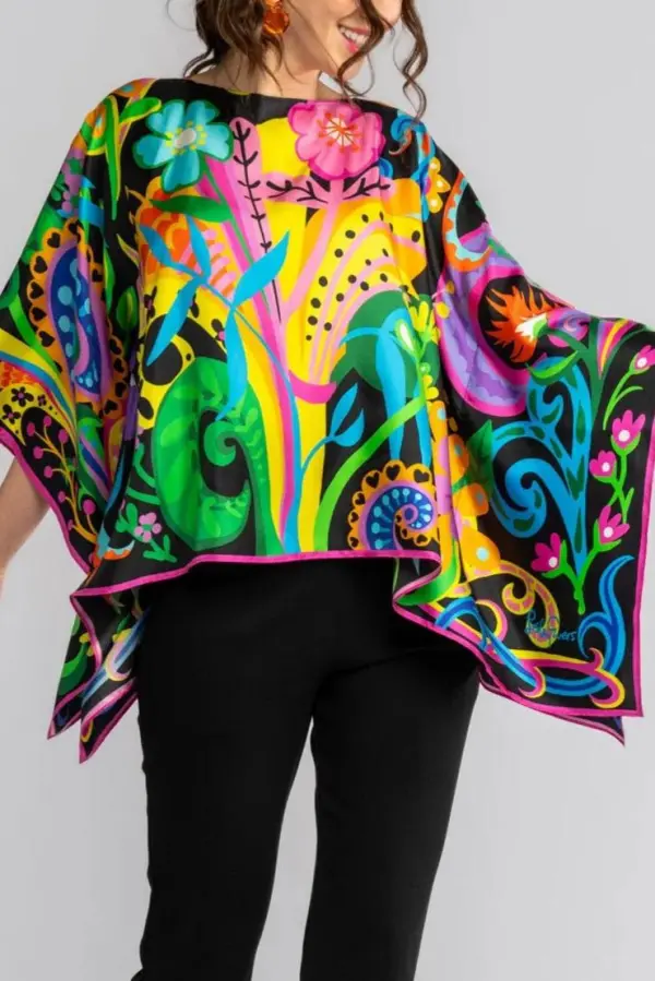 Floral Satin Blouse Top
