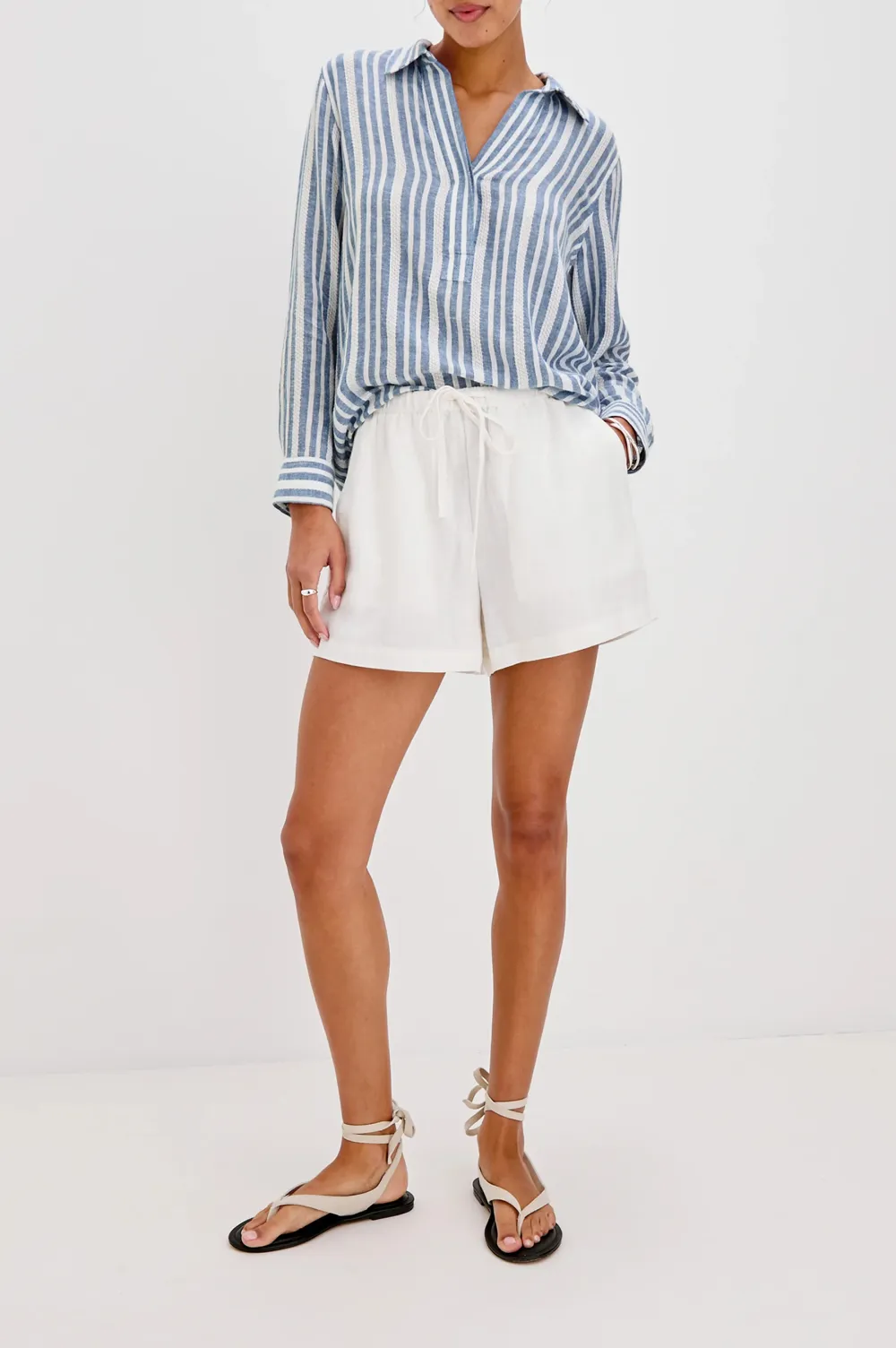 Waist-Retractable Casual Denim Shorts