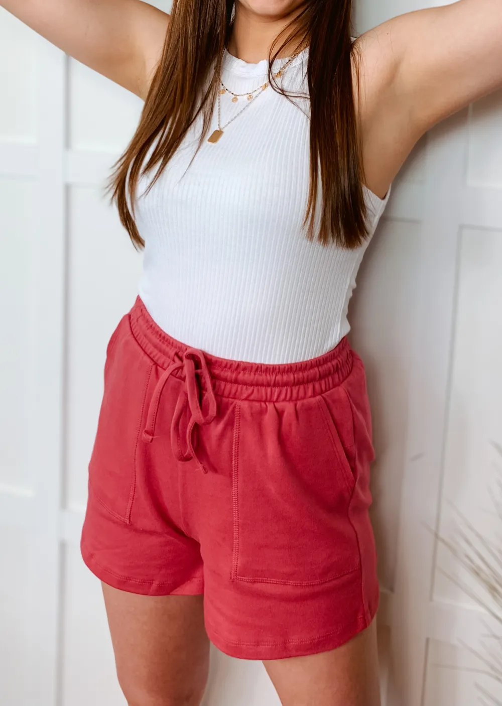 Cotton Drawstring Pocket Shorts