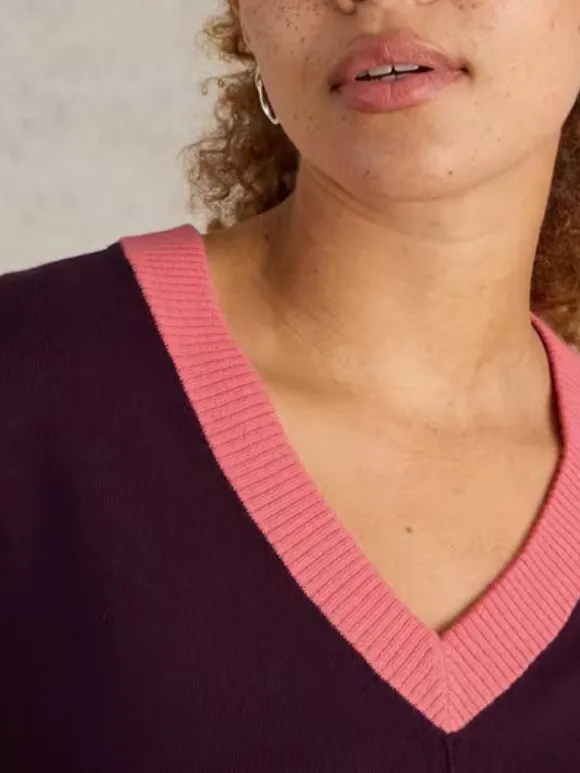 Long Sleeve V-Neck Jumper