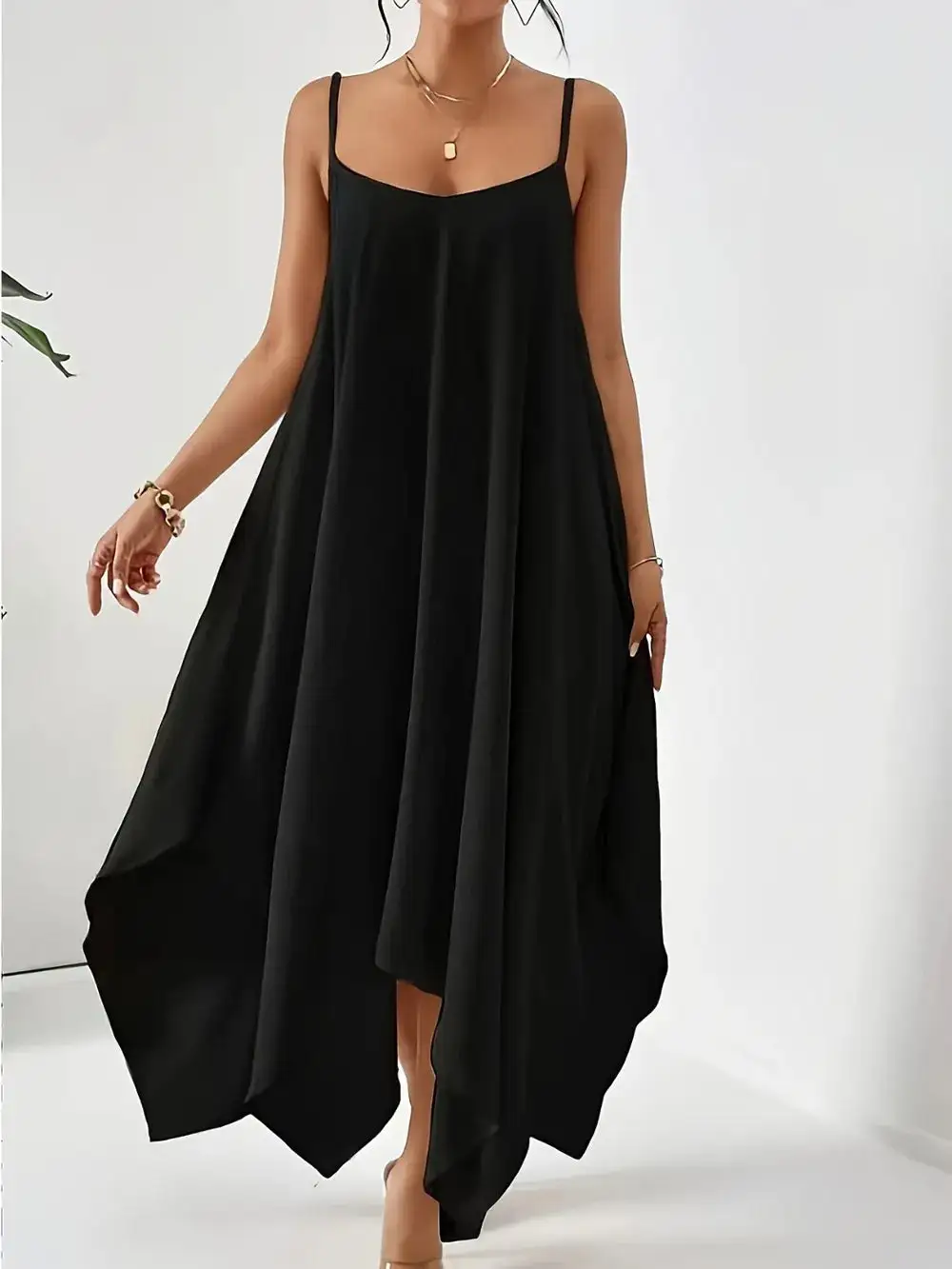 Scoop Neck Cami Midi Dress