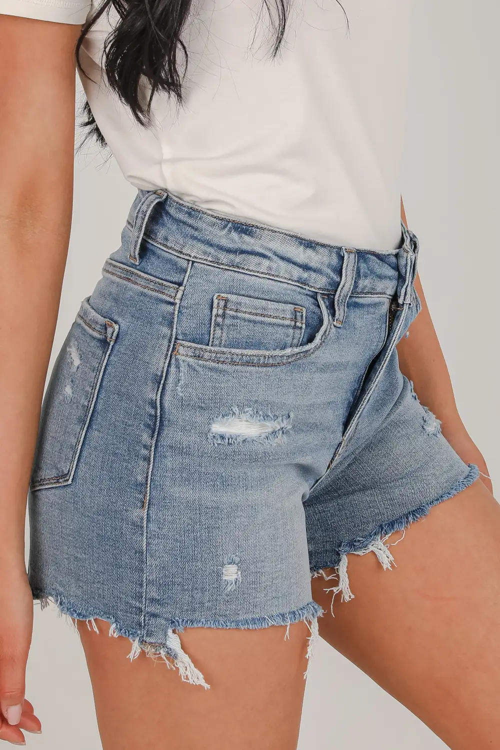 Pocketed Cotton Blend Shorts