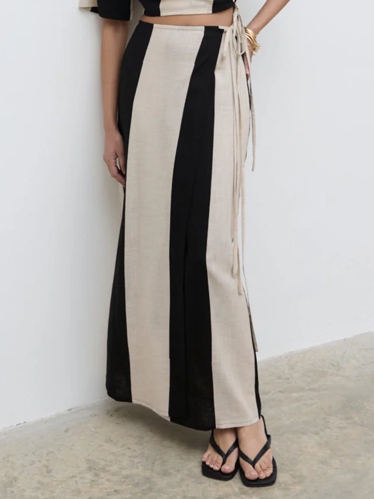 Printed Wrap Maxi Skirt