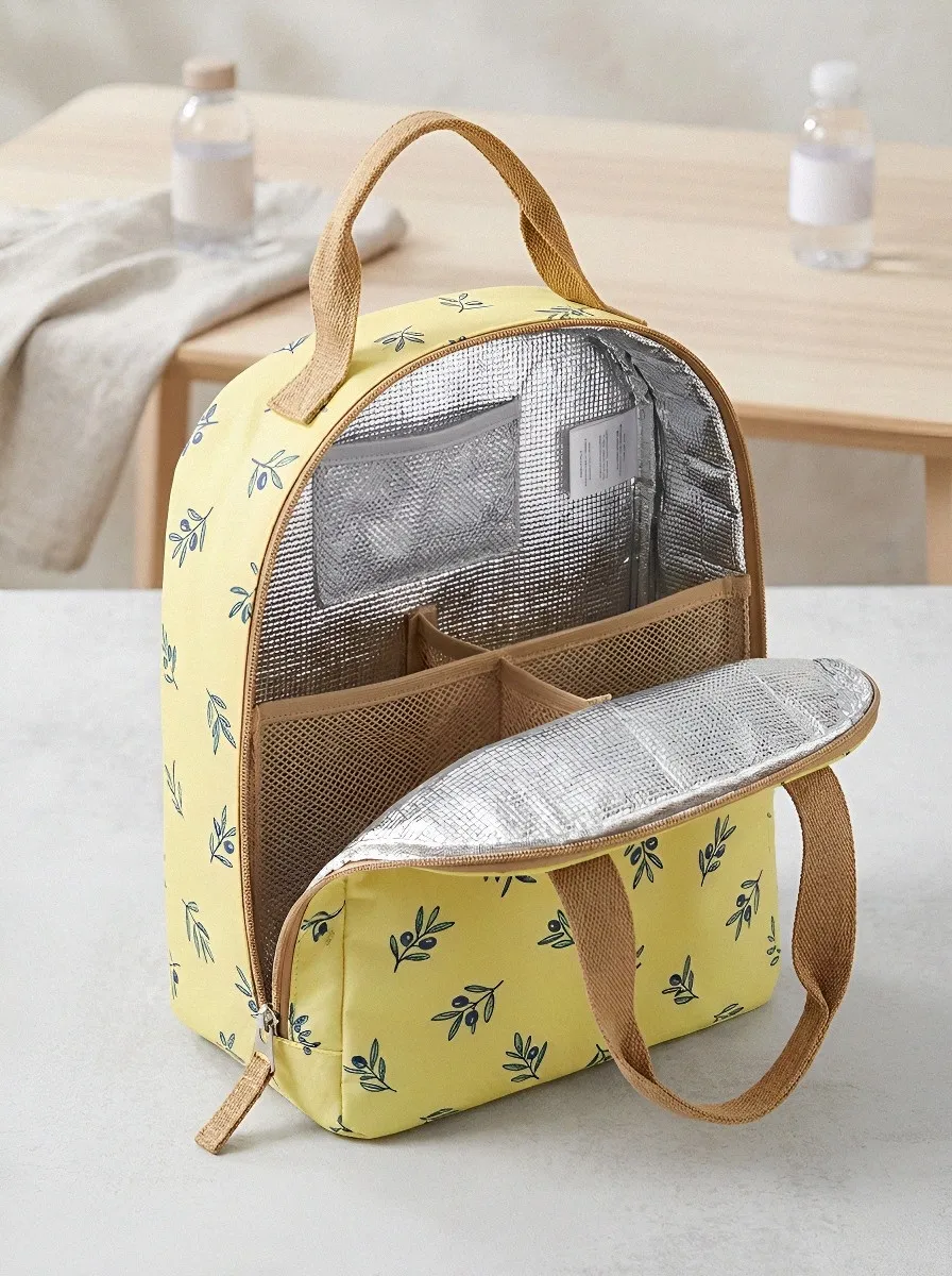 Olive Branch Pattern Insulated Printed Lunch Bag