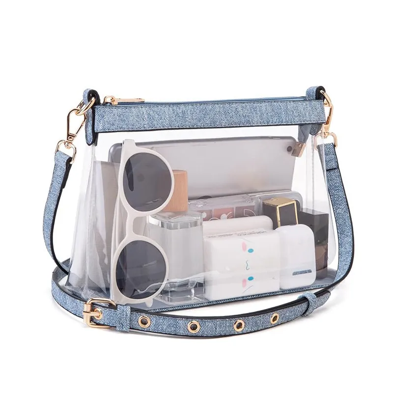PVC transparent bag, European and American cross-border simple small square bag