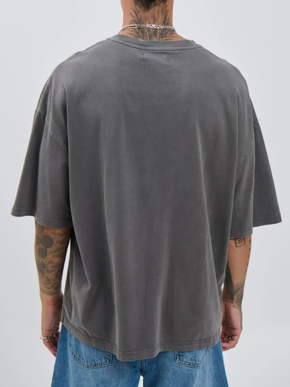 Simple Casual And Daily Silver Grey Tee