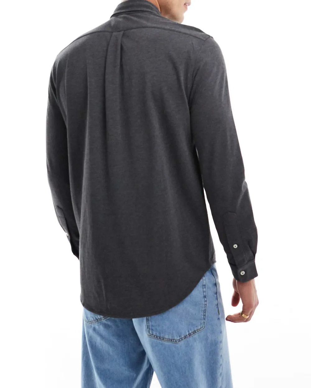 Pique Shirt In Charcoal Marl
