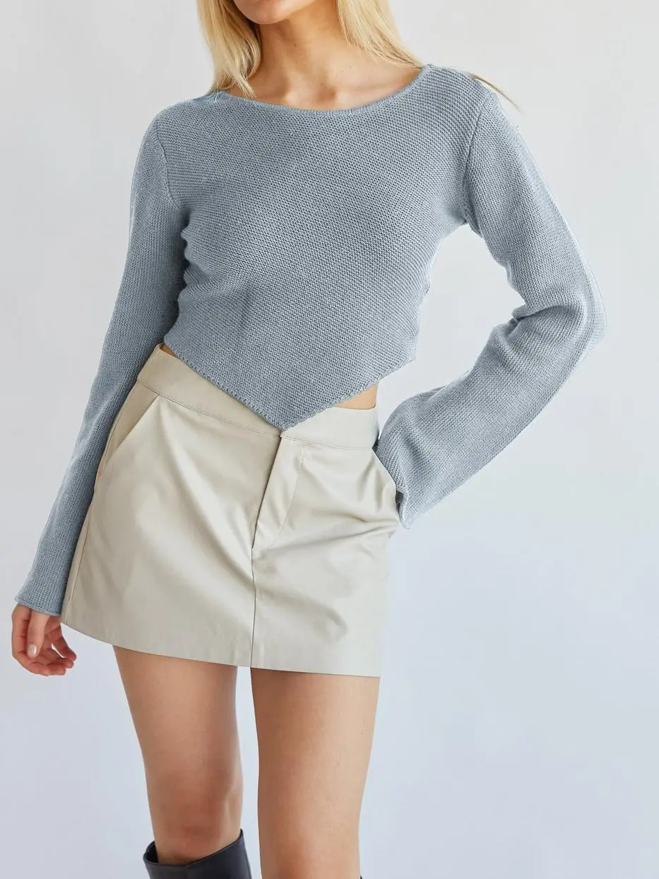 Open Back Sweater Top