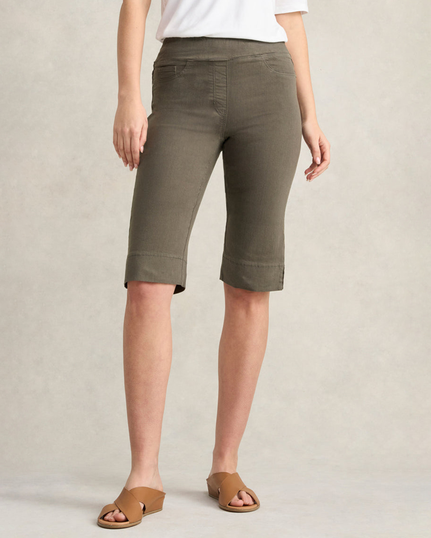 Twill Knee Length Shorts