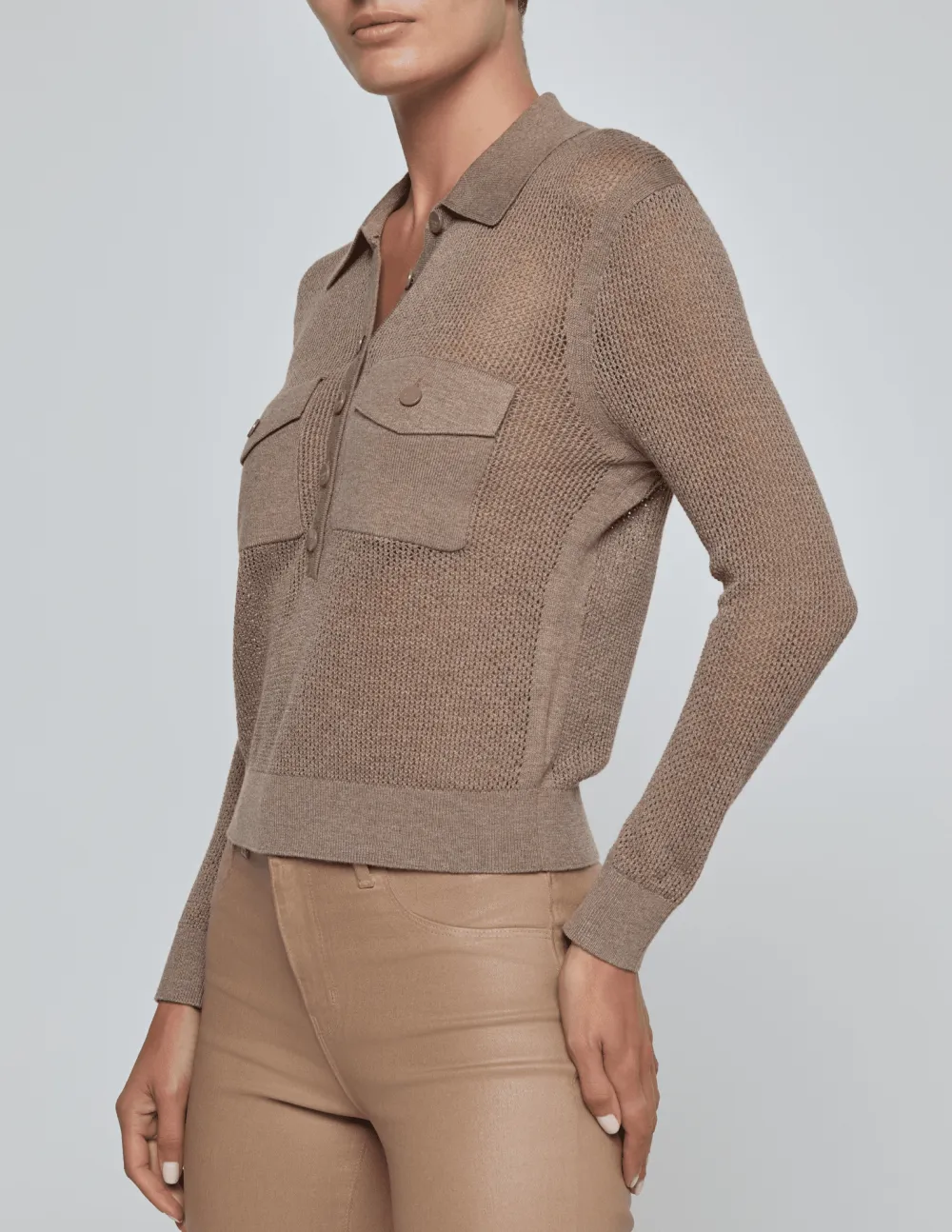 Modern Cashmere Viscose-Blend Slim-Fit Open-Knit Sweater