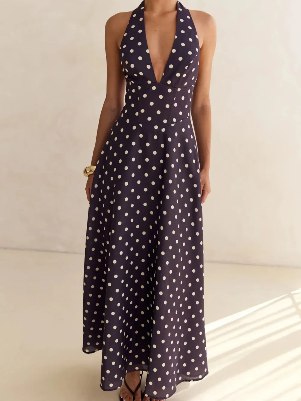Clean Line Floral Printed Maxi Dress
