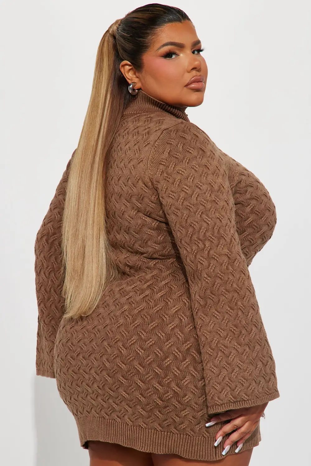 London Sweater Mini Dress - Mocha