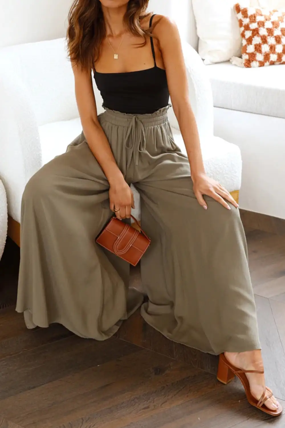 Easy Waist Wide Leg Pants