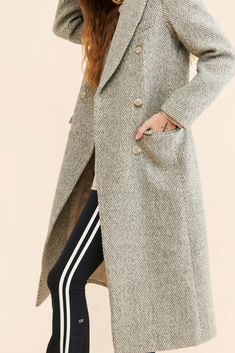 Morana Herringbone Overcoat