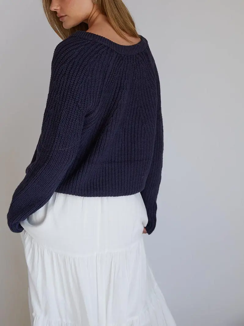 Chunky Knit Button Up Cardigan