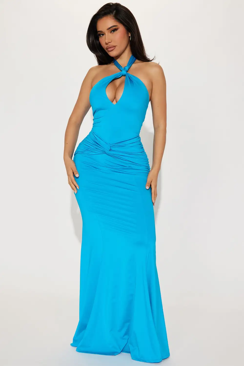 Shaya Halter Maxi Dress - Turquoise
