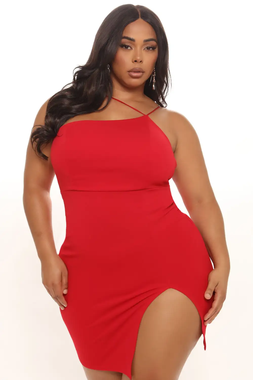 A Careless Night Midi Dress - Red